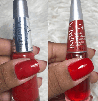 Esmalte Impala Verniz Intensificador da Cor Vermelho 7,5ml