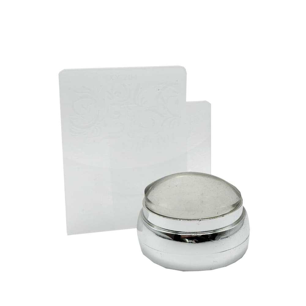 Carimbo e Placa Com Desenho Para Decoração de Unhas