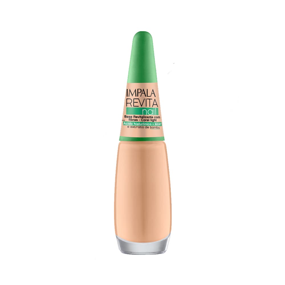 Esmalte Impala RevitaNail Base Revitalizante com Fibras Coral Light 7,5ml