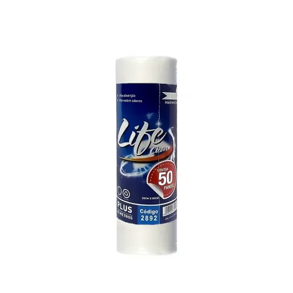 Pano Multiuso Life Clean Branco 50 unidades