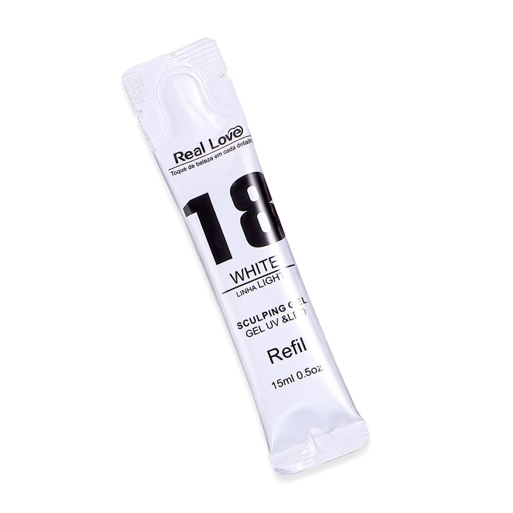 Gel Real Love White 18 Refil 15ml