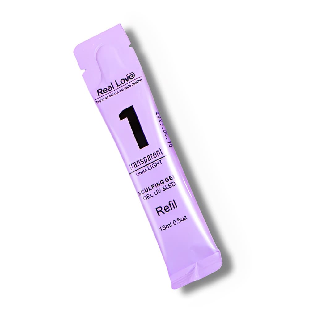 Gel Real Love Transparent 1 Refil 15ml