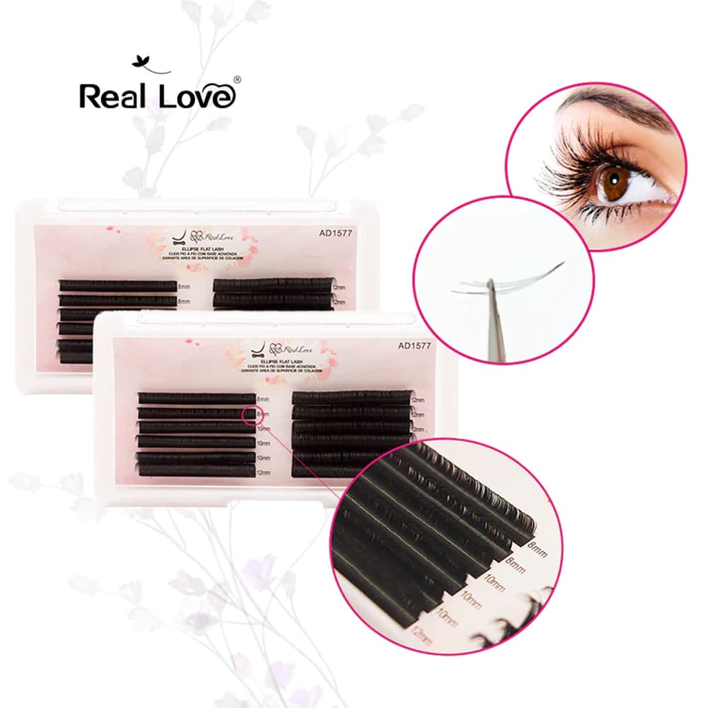 Cilios Real Love Ellipse Flat Lash Mix 0.15D 9-15mm