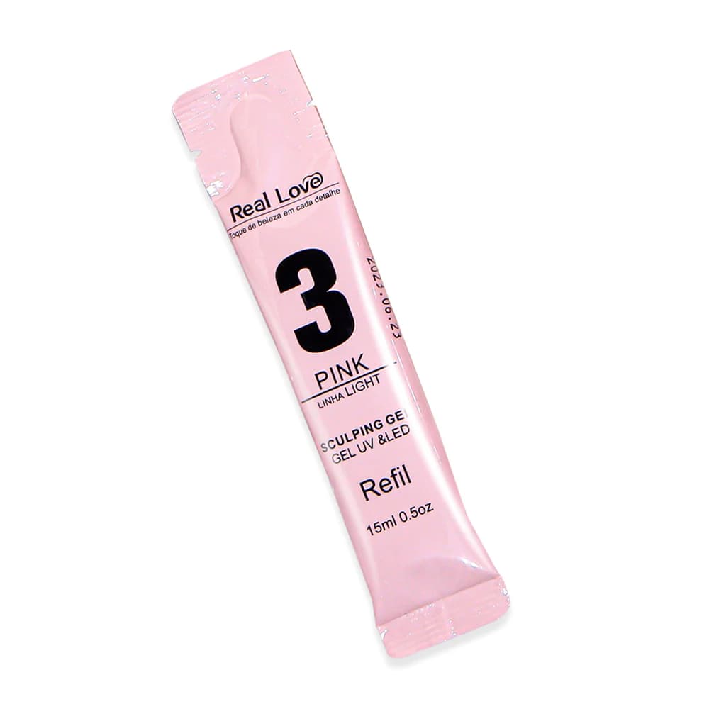 Gel Real Love Pink 3 Refil 15ml