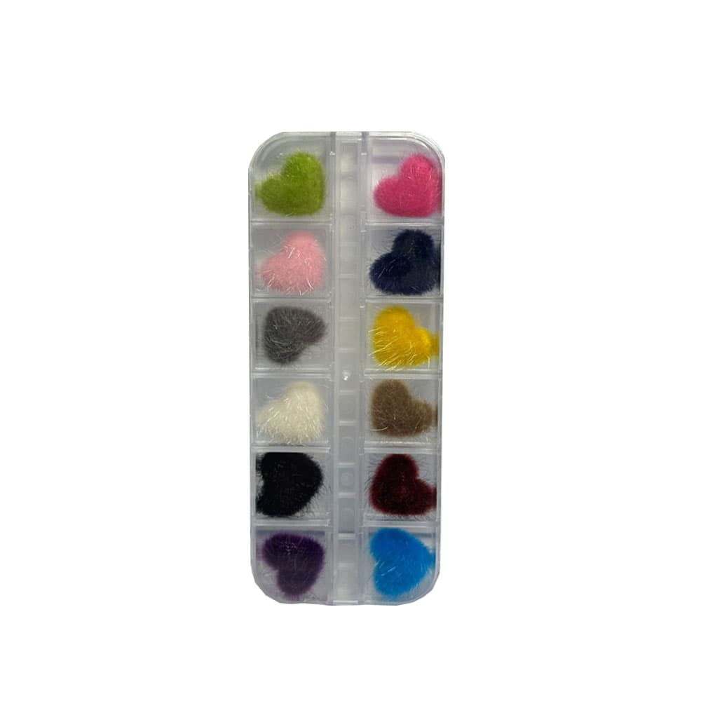 Pompom Coração para Decoração 12 unidades