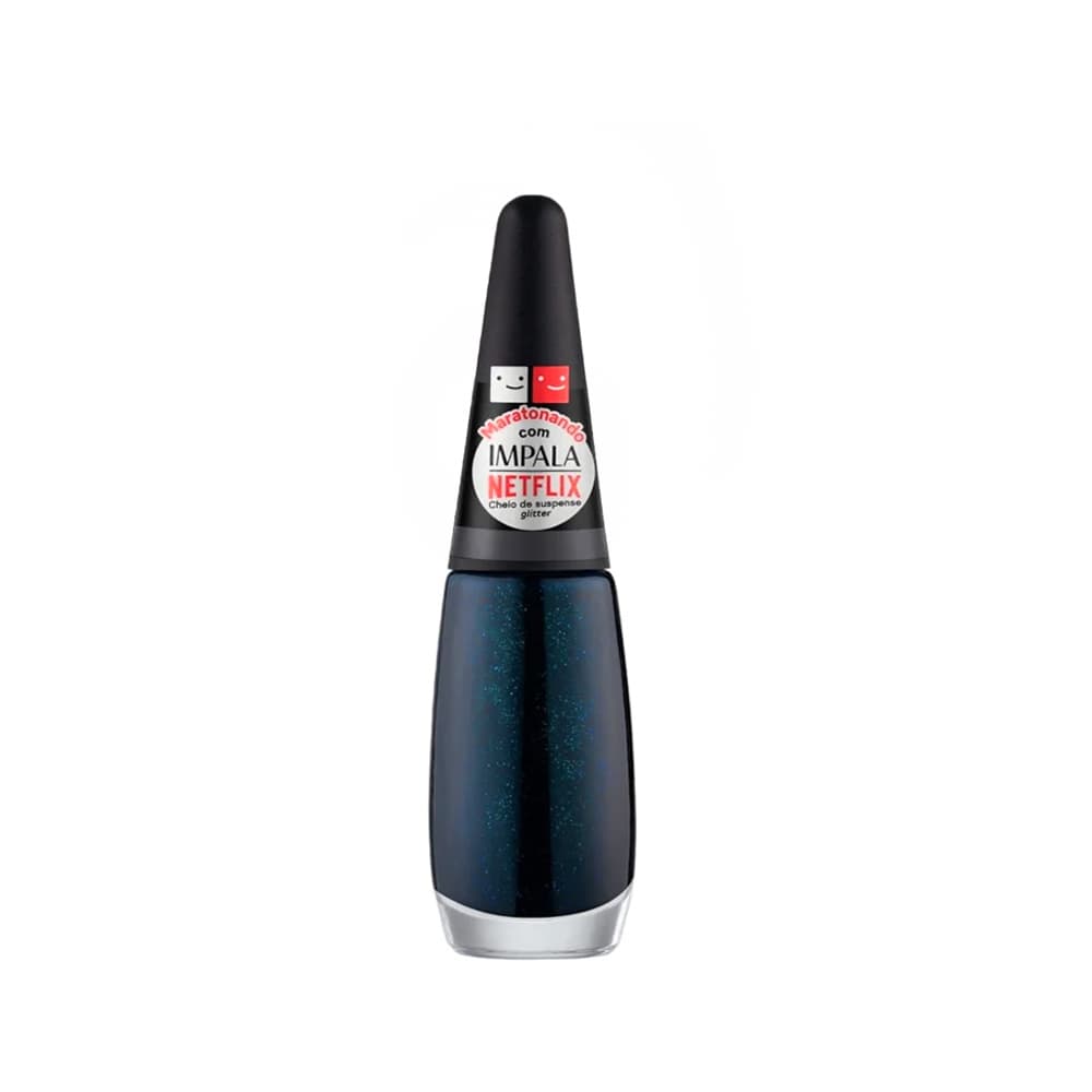 Esmalte Impala Maratonando Netflix Cheio de Suspense Glitter 7,5ml