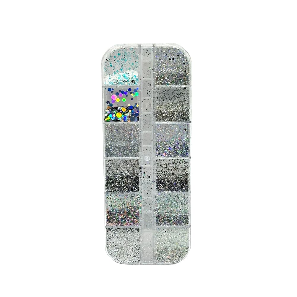 Glitter Real Love Prata 12 Unidades