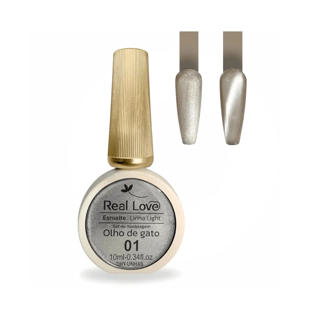Esmalte em Gel Linha Light Olho de Gato 01 Real Love 10ml