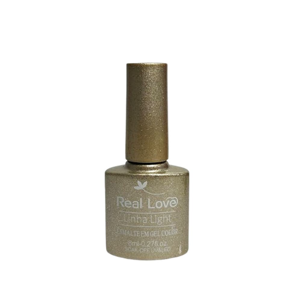 Esmalte em Gel Real Love Glitter Dourado 001