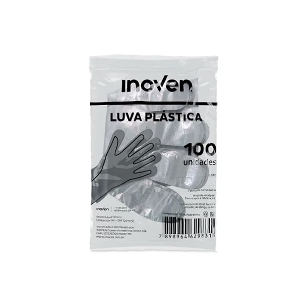 Luva Plástica Inoven 100 unidades