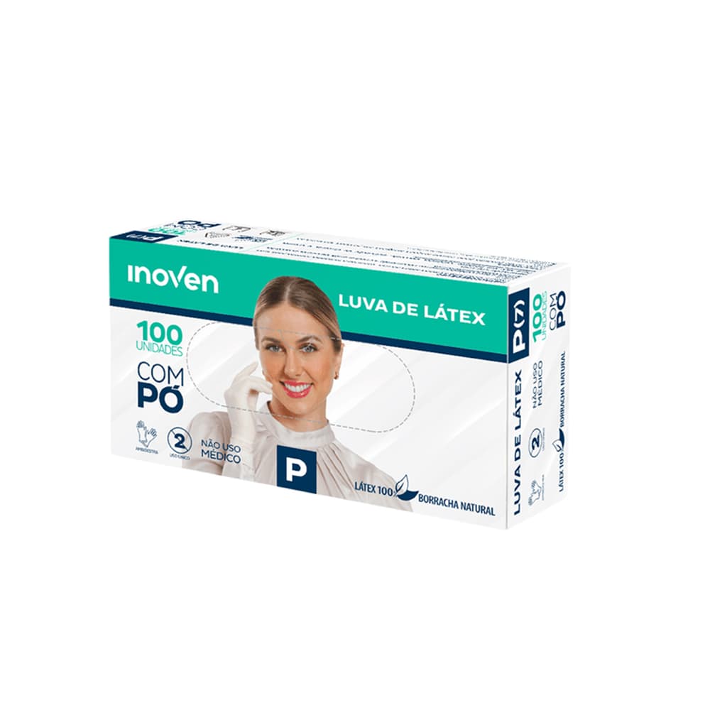 Luva de Latex Inoven Com Pó Tamanho P