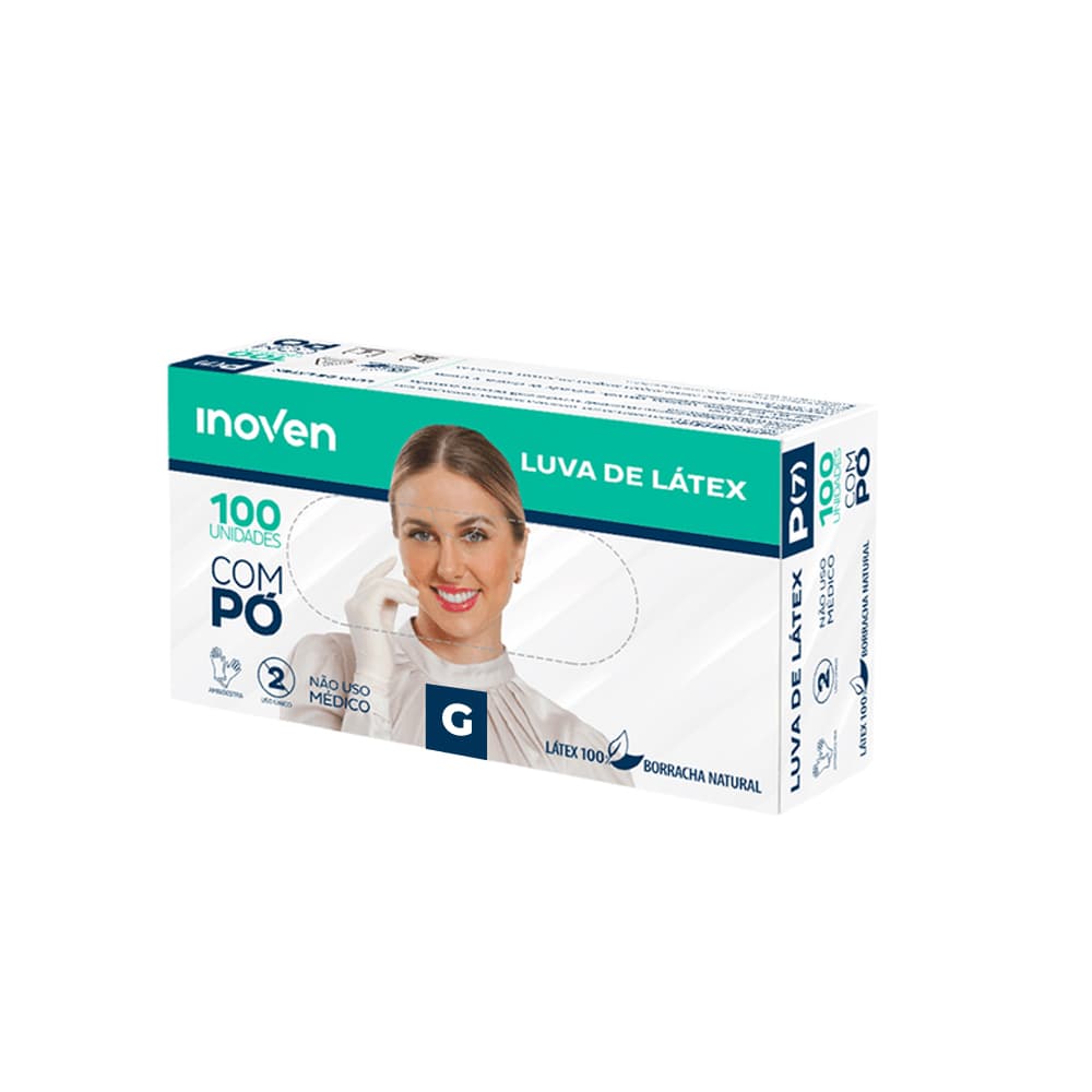 Luva de Latex Inoven Com Pó Tamanho G