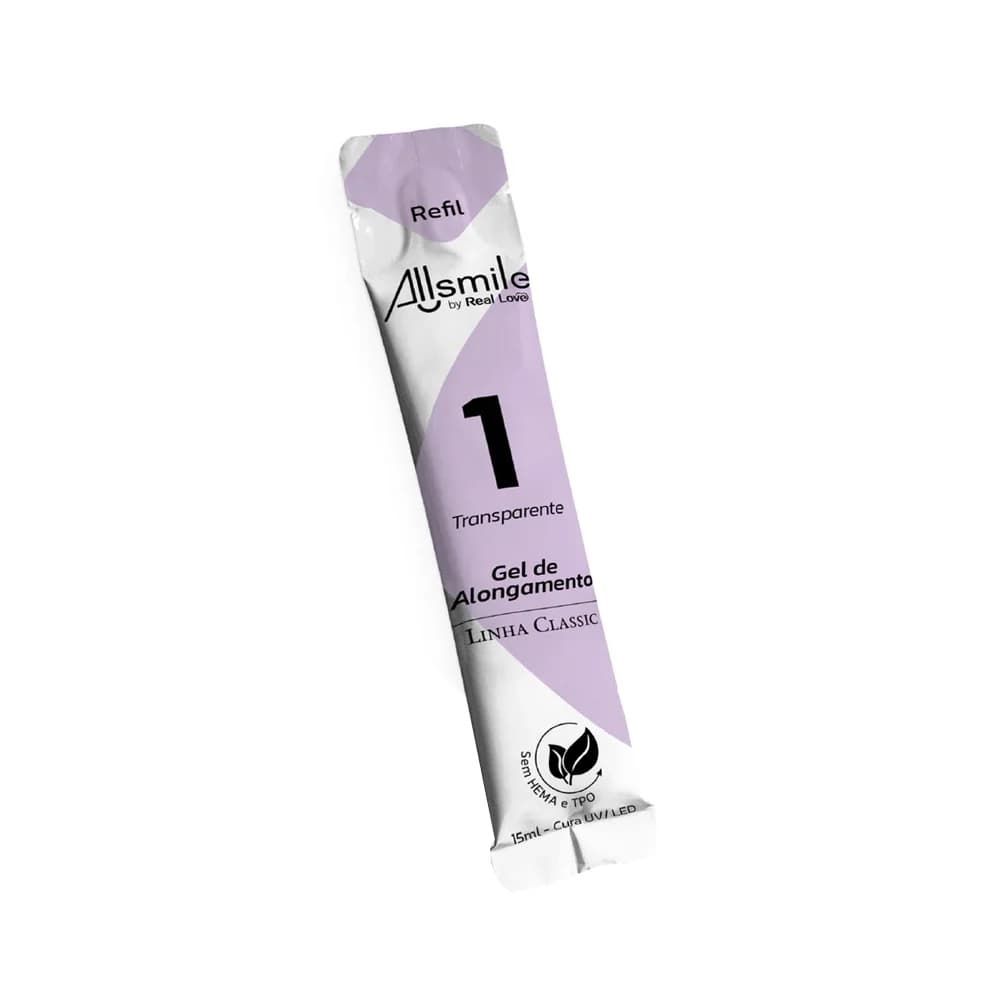 Gel Allsmile by Real Love Transparente 1 15ml Refil